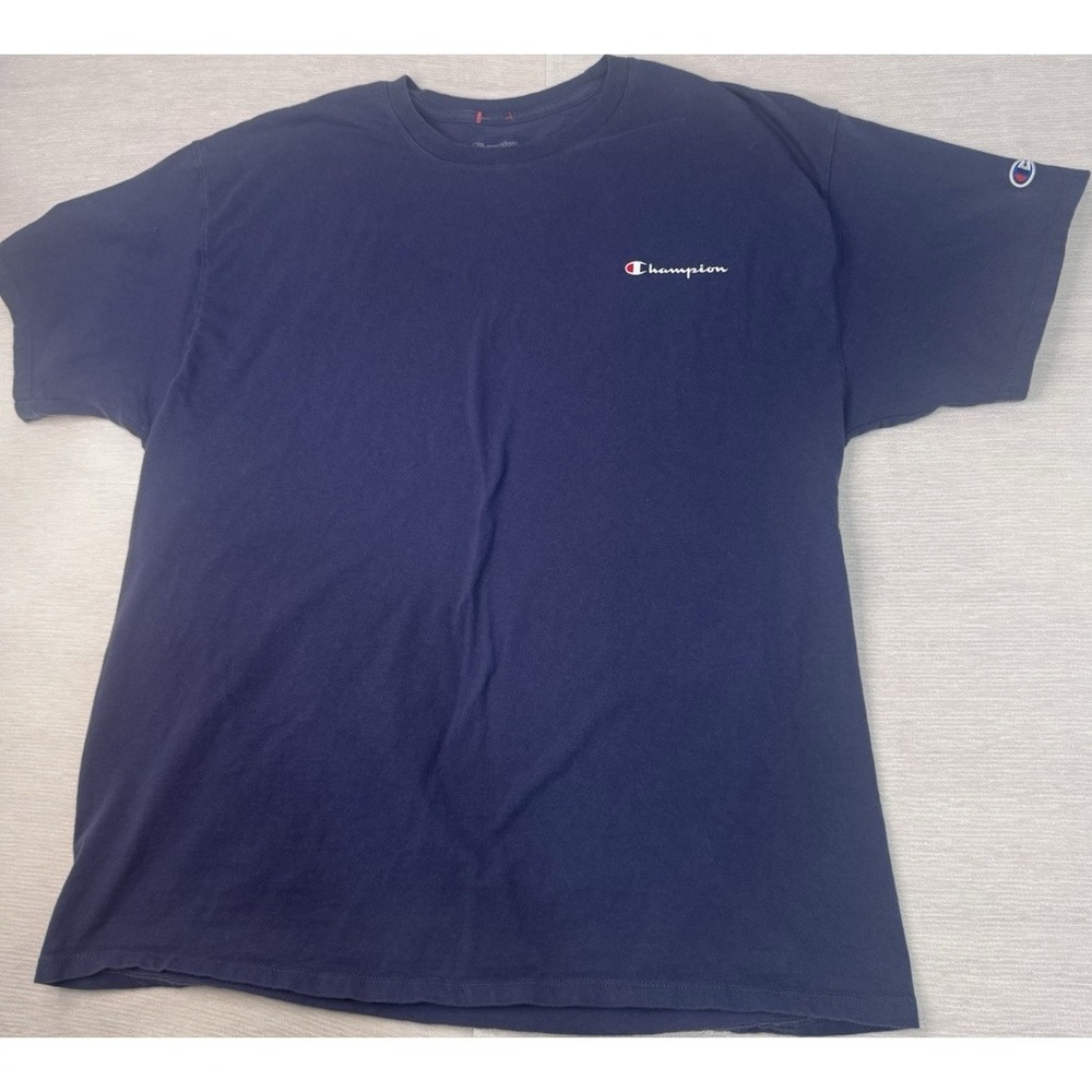 Champion Authentic Athleticwear Navy Logo Men's Knit Jersey Cotton T-Shirt XL